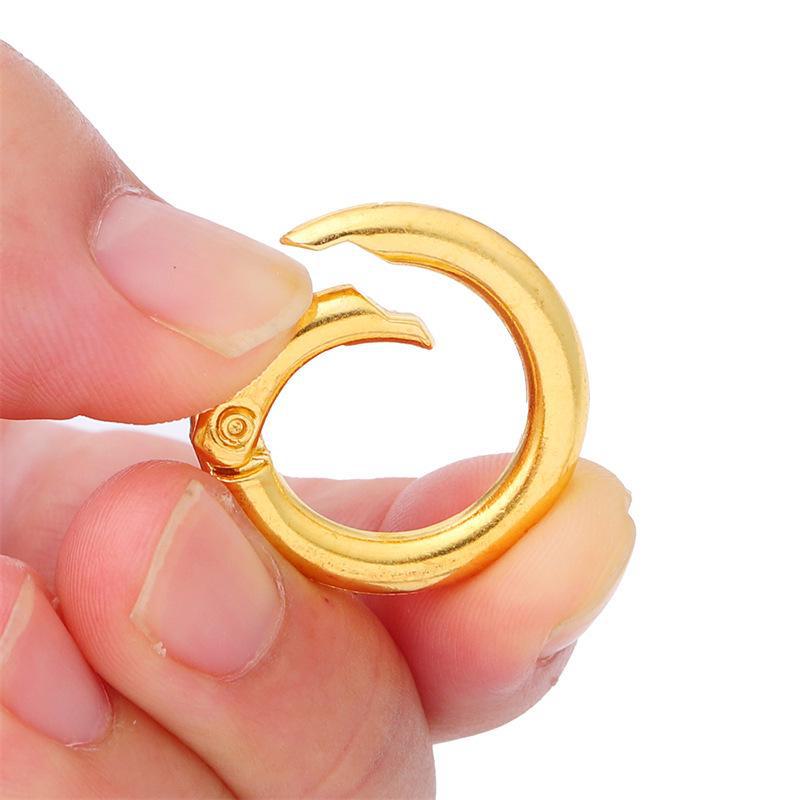 5 Alloy Color Rings, Round Keychain Bag Hook, DIY Jewelry Accessories Made from Open Spring Rings.