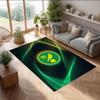 Norwich City Football Print Crystal Velvet Rug, Comfortable Water Absorbent Non Slip Indoor Floor Carpet