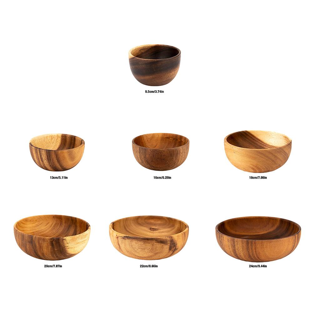 Round Salad Bowl - Wide Range Of Uses - Durable And Reliable Wooden Bowls Bowl Bowls Round Bowl