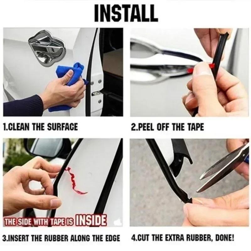 Car Door Edge Protector Seal Strip, Anti-Collision Seal Flexible Door Sill Protector Car Trim Bumper Protector