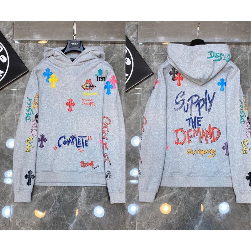 2025 Chrome Heart Hoodie: Casual Loose-Fit Zip-Up for Men & Women