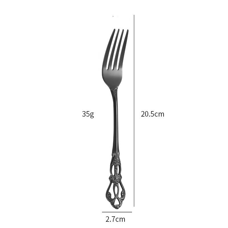 European Style Stainless Steel Steak Knife, Fork, and Spoon Set for Western Restaurant or Household Use