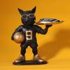 Football French Bulldog Ornament Creative Book Desktop Storage Tray Resin Crafts Bulldog Home Decor Collection Objects Figurines