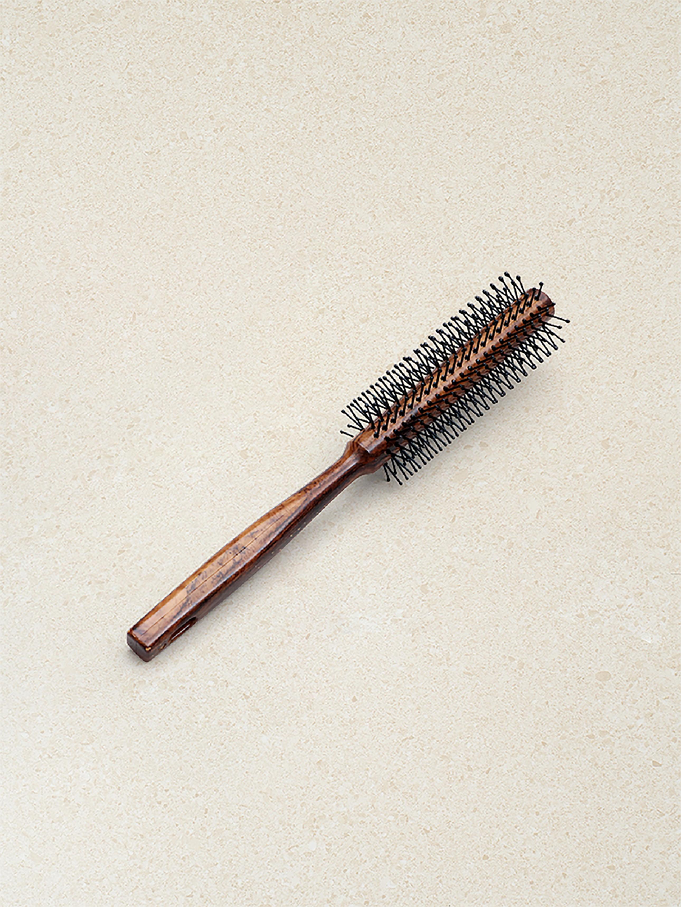 Mini Wood Round Hair Brush 1ea