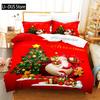 Red Christmas Bedding Set Duvet Cover Set 3d Bedding Digital Printing Queen Size Bedding Set Fashion Design
