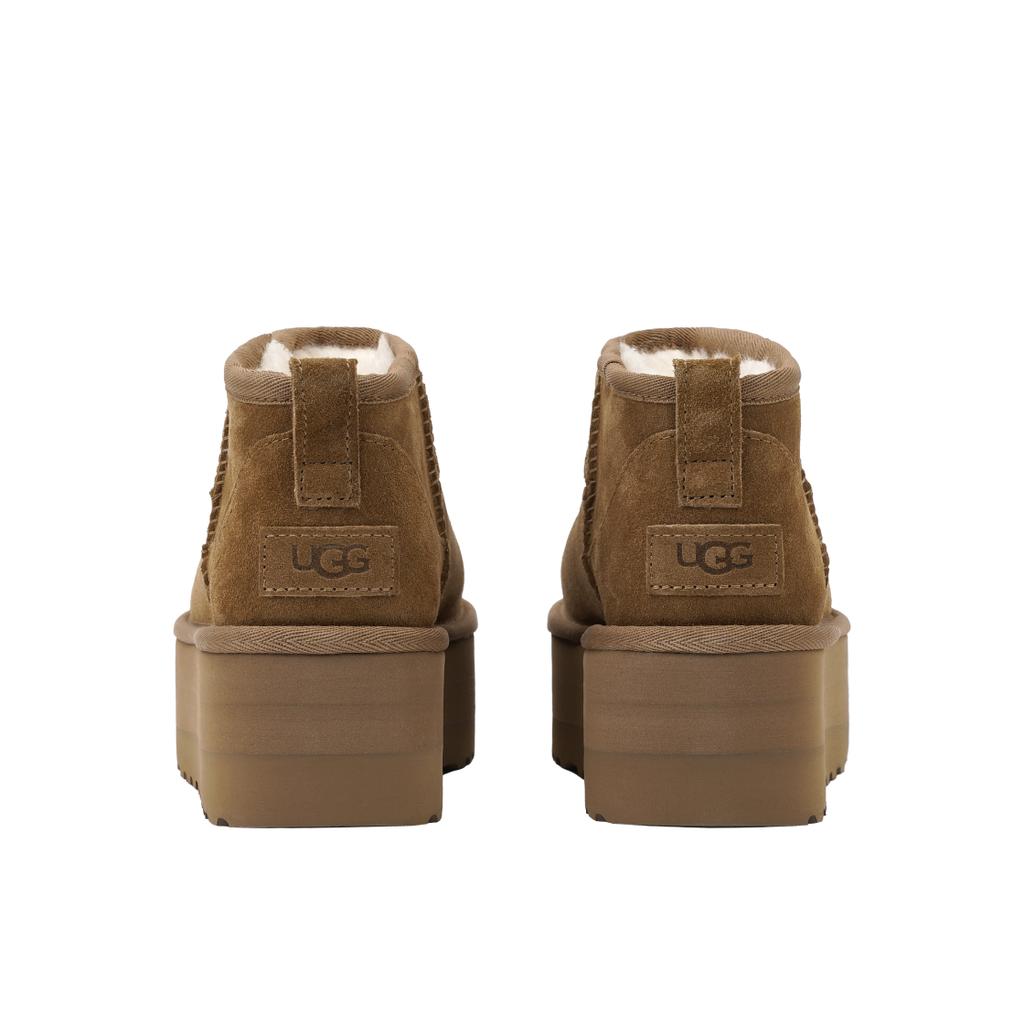 UGG Botte Plateforme Ultra Mini Classique Châtaigne Baskets Femme Marron 1135092-CHE