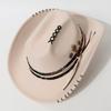 European and American fashion personalized design jazz hat, new top hat, felt hat, hand-sewn retro denim