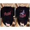 2026 Americanstyle Letterprint Shortsleeved Tshirt Unisexs and Womens Summer Casual Oversized T Shirt Graphic T Shirts