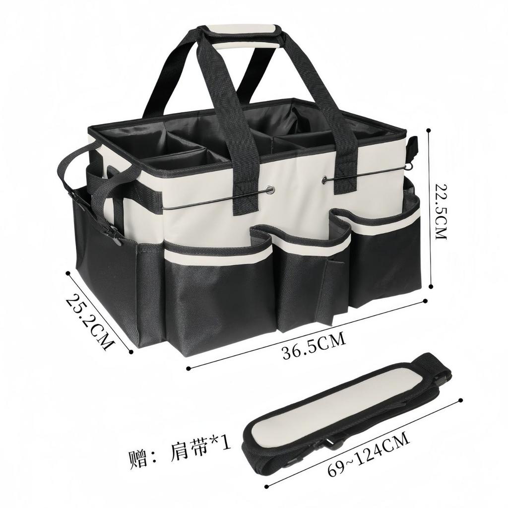 Large Capacity Cleaning Kit Bag, Portable Crossbody Handbag For Cleaning Tools Storage