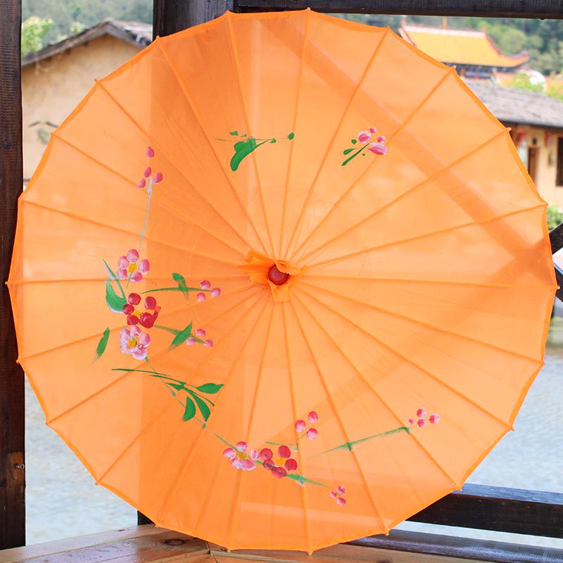 Ancient Style Silk Cloth Paper Umbrella for Dance and Cheongsam Performance - Decorative Craft Umbrella In Various Sizes for Adults and Kids