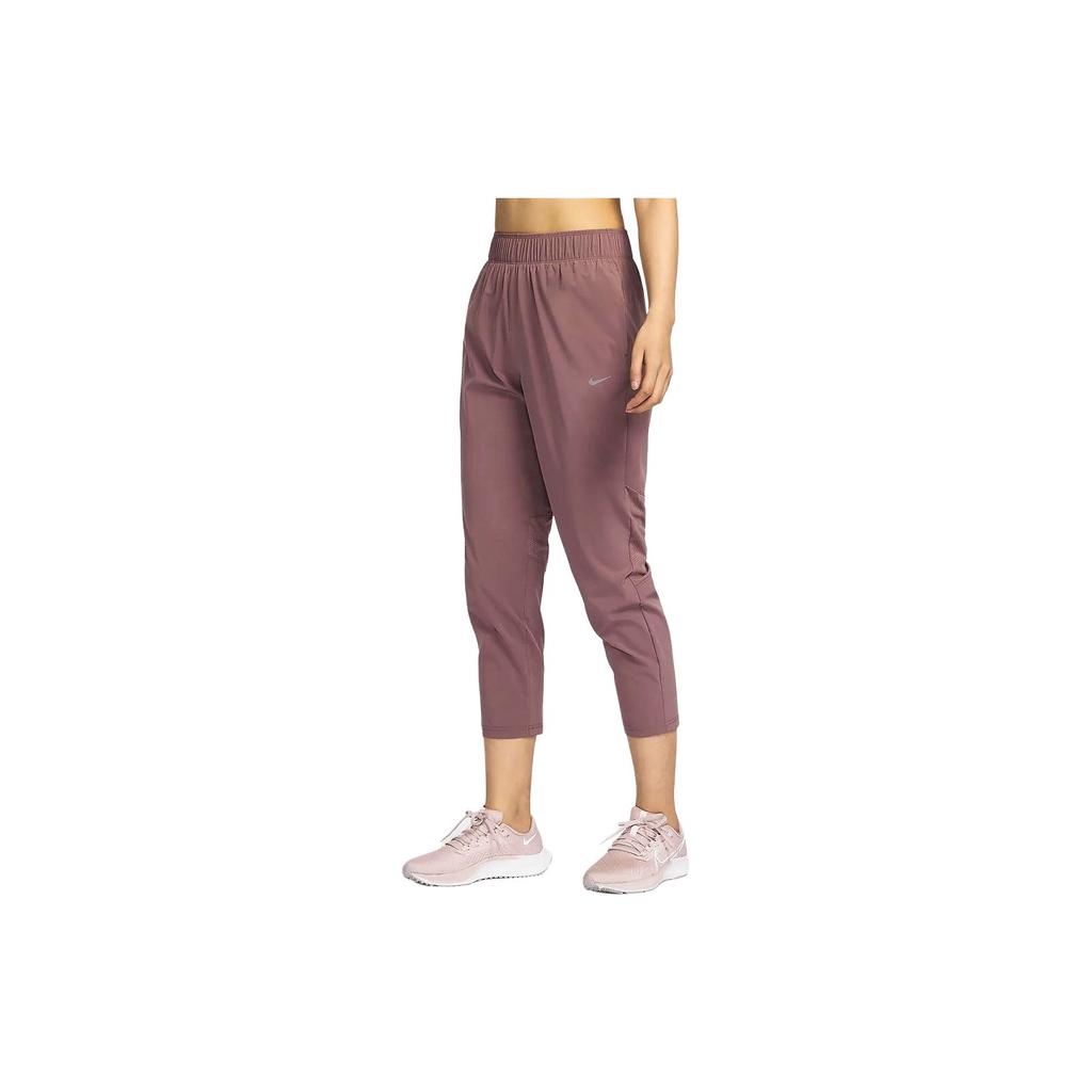 Nike Dri-FIT Fast Solid Quick-Dry Mid-Waist Drawstring Casual Knit Sports Pants Women Pants Smoke-Gray Purple Red FB7030-208