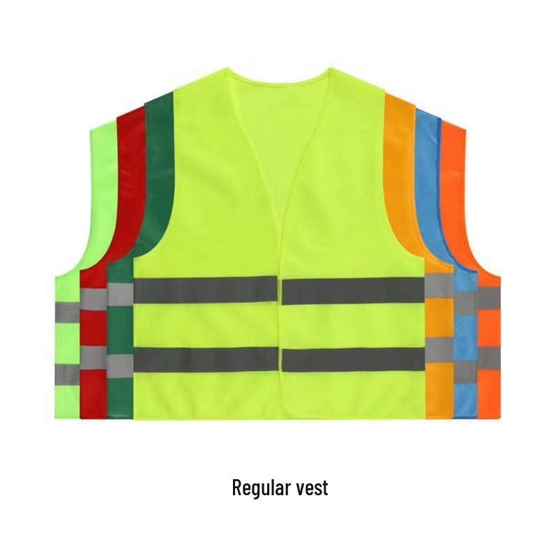 Children's Multi-Pocket Reflective Mesh Vest for Road Construction Sites