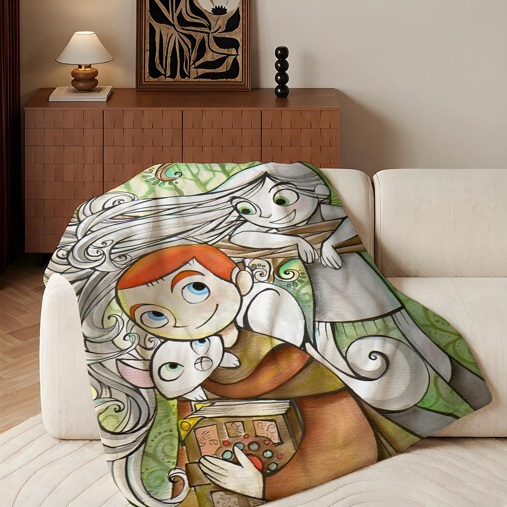 Animation T-The Secret Of K-Kells Throw Flannel Throw Blanket, Lightweight Cozy, Durable Washable Cute Cool