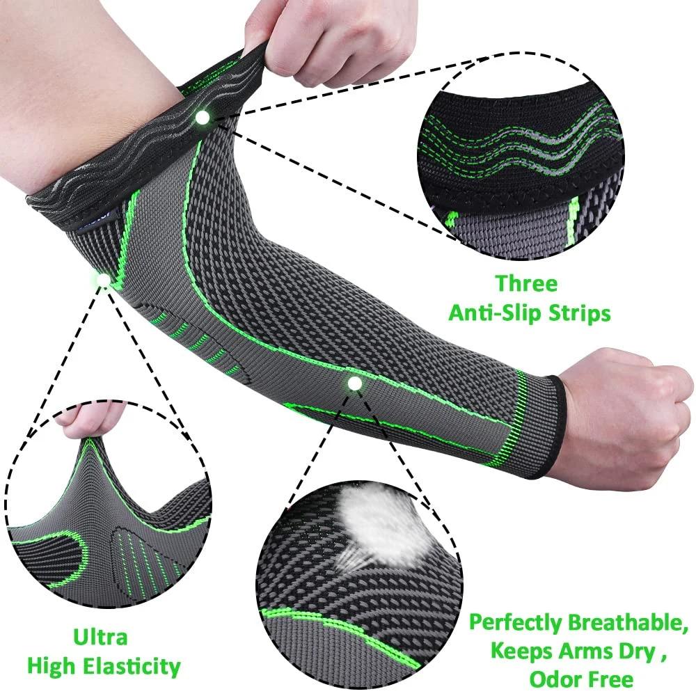 1Pcs Fitness Elbow Brace Compression Support Sleeve For Tendonitis, Tennis Elbow, Golf Treatment - Reduce Joint Pain