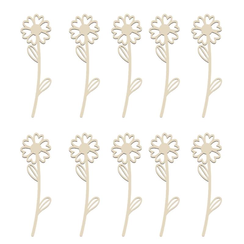 Wooden Wildflower Decors,Wood Flower Cutout for DIY Crafts,Wall Decors Hanging Florals Sculpture Wildflower Stems