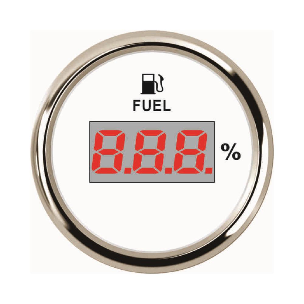 RHAXEL Fuel Level Gauge 0-5V Signal 52mm (2'') with Red Backlight 9-32V for Motorcycle Vessels