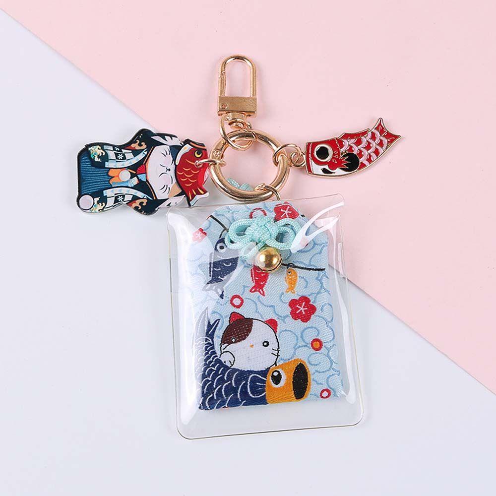 Lucky Bag Charm Fortune Lucky Cat Keychain Key Rings Maneki Neko Key Chain Keyring Ornaments