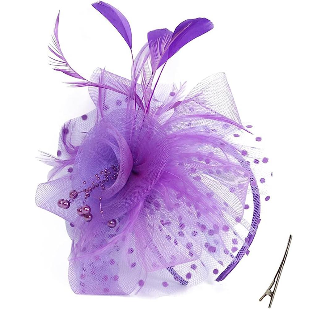 

Чарівники для жінок Пов язка на голову для чаювання Кентуккі Дербі Капелюхи Коктейльні квіти Сітка Пір я Головні убори Заколка для волосся на весілля