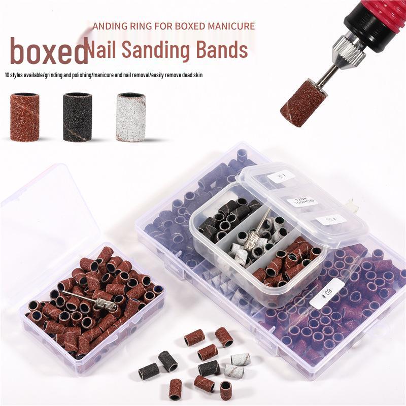 Exclusive Nail Sanding Bands With Bearings - White, Black, Brown