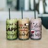 10Pcs 10 Styles PVC DIY Heat Transfer Paper for UV Sublimation Cup Word 240x110mm 1pc/style