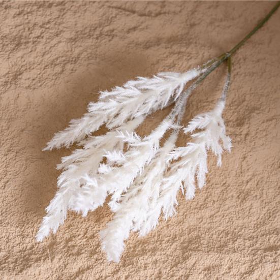 6 Pcs Snowy Branches Artificial Tree Picks Frosted Fake Plants Stems for Crafts Wreaths Winter Home Kitchen Table Decor