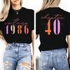 Vintage 1986 Kapitola 40 Oboustranný Potisk Tričko Unisex 40. Narozeniny Krátký Rukáv Grafické Tričko Kapitola 40 Klasické Vrcholy