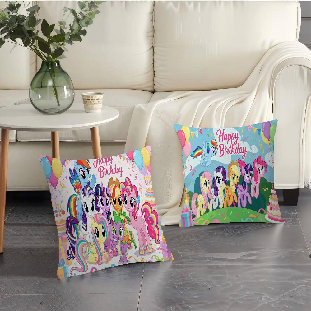 Cartoon My L-Little P-Pony Pink Pillow Cover Sofa Cushion Cover Home Room Decoration Children Gift
