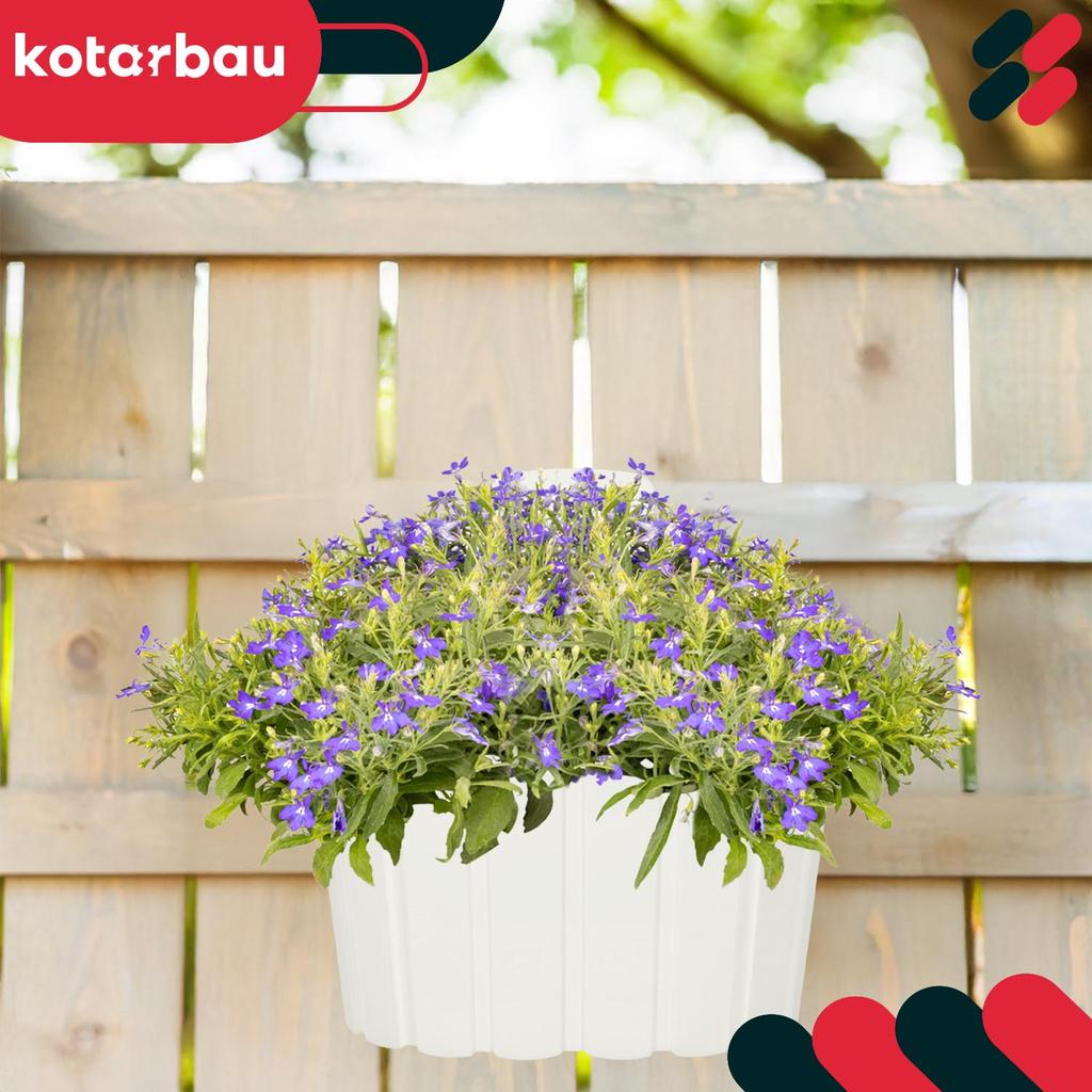 Wall Hanging Flower Pot For Wall Mounting Rustic White 20Cm 4 Pcs