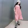 Ärmellose Baumwoll-Leinen-Overalls für Mädchen - Trendiger Koreanischer Stil Weite Beinshorts für den Sommer