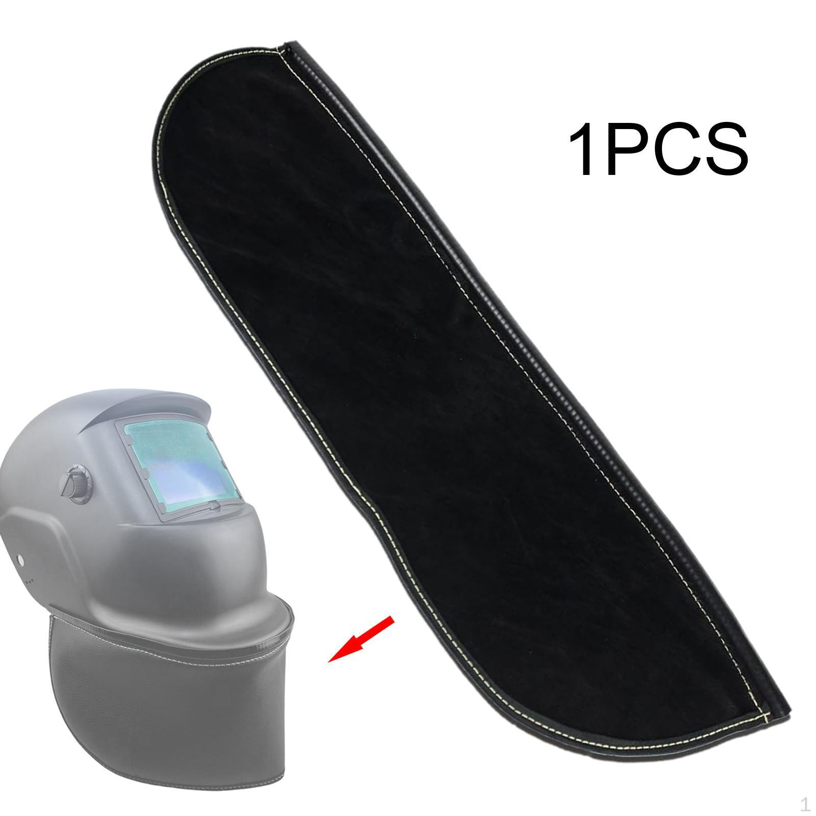 

Helmet Bib Flame Resistant Neck Guard Detachable Breathable Protector Wearproof PU Leather чорний