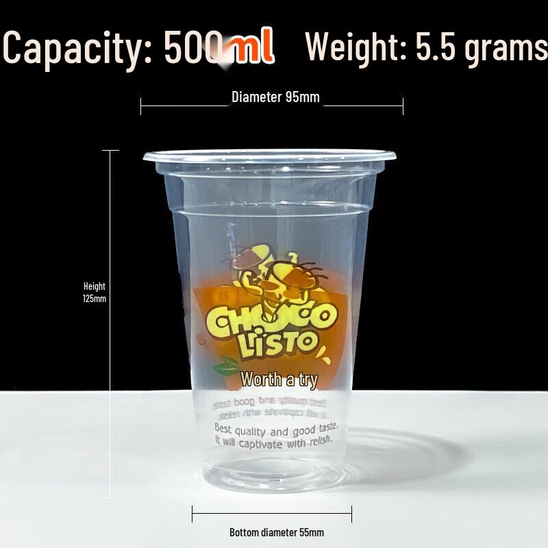 Saikeyou Disposable PP Plastic Milk Tea & Beverage Cups