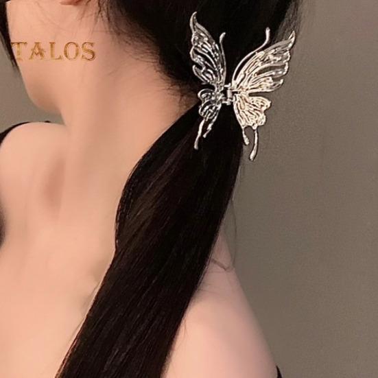 Butterfly Hair Clips for Women Metal Non-Slip Sparkly Hair Claws Elegant Butterfly Hair Accessories for Daily Wear Weddings Parties