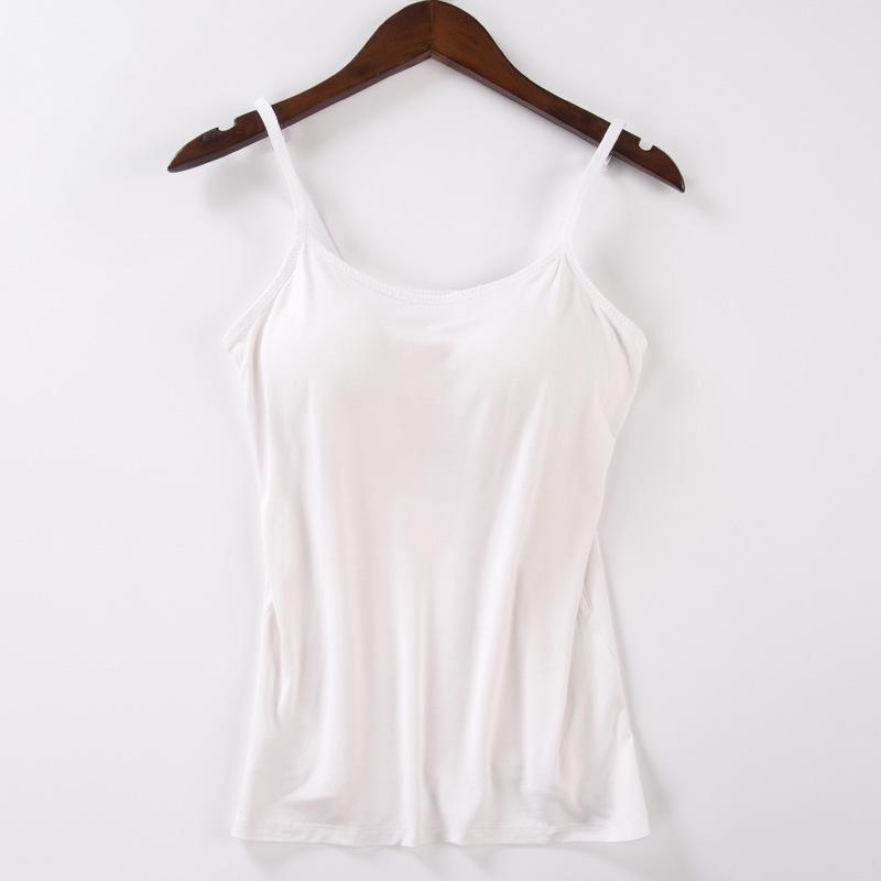 Modal Women's Wire-Free Tank Top with Built-in Bra Pads - Yoga Base Layer Upgraded Version