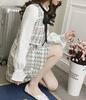 Check Tweed Ribbon Mini Dress Size [Nshop] (White, S)