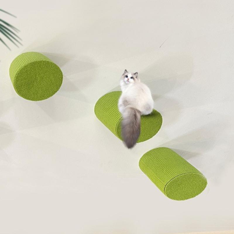 DIY Self Adhesive Cat Scratcher Interactive Scratching Post Toy for Indoor Cats Durable Grooming Pad for Claw Trimming and Play