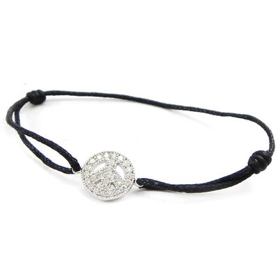 [I3664] - Bracelet Argent 'Peace' blanc