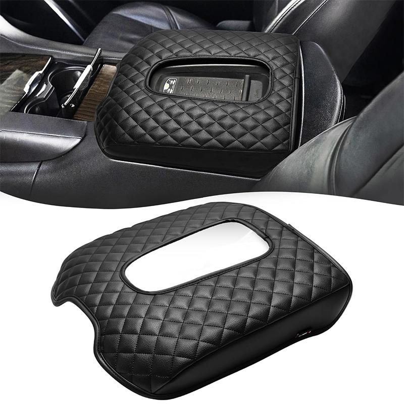 Leather Car Center Console Car Armrest Cover Protector Pad Car Interior For Cadillac Escalade 2015-2020 Accessories