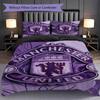 Manchester Emblem Display Bedding (1 * duvet cover + 2 * pillowcase, without core) 2D Flat Bedding set Christmas birthday gift