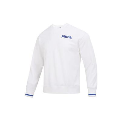 Team Crew Gesticktes Logo Sweatshirt Herren Oberteile Weiß 620614-02