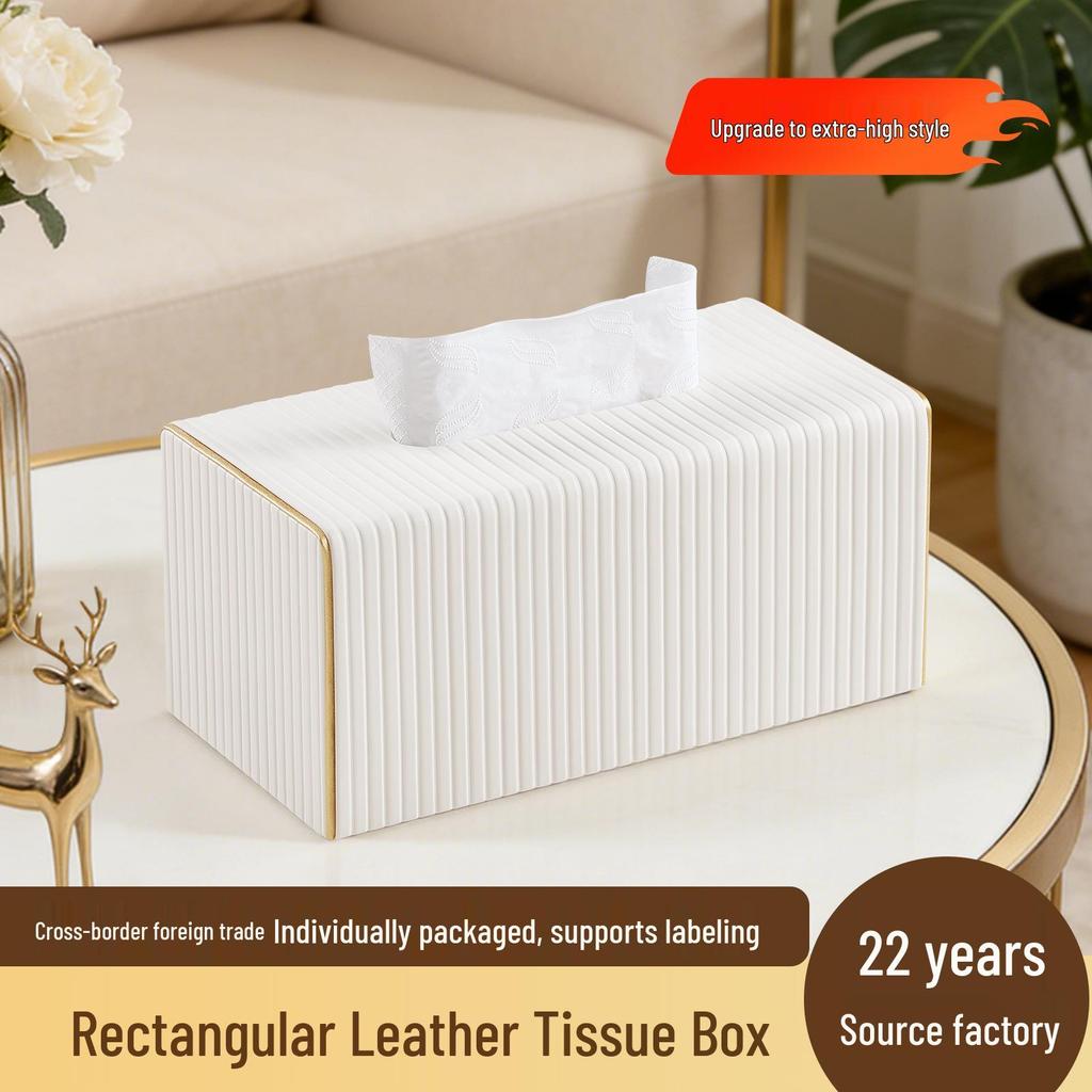 Retro Leather Pattern Tissue Box for Hotels and Restaurants