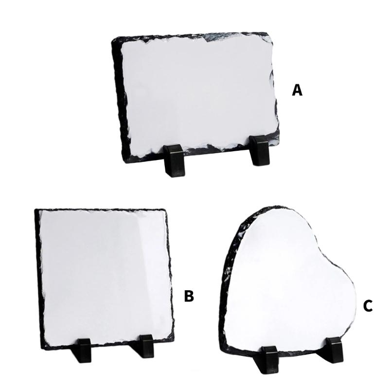 Sublimations Blank Rock Photo Slates for Diy Photo Print Small Wood Picture Frames Stone Photo Frames for Home Decoration