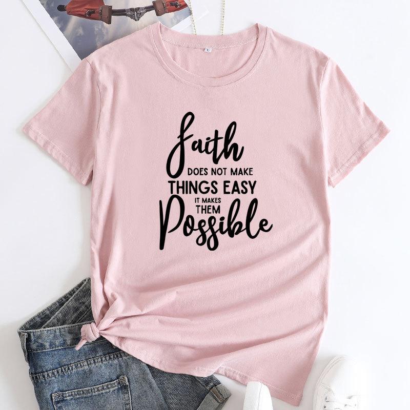 

Летние свободные топы с принтом, простая футболка с круглым вырезом из чистого хлопка, футболки с короткими рукавами для женщин S