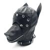 Hot Soft Leather Bondage Dog Head Hood Headgear Face Mask Detachable Eyepatch Adult Slave BDSM Bed Sex Games Toy 4 Color