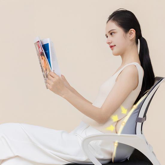 Back Support Cushion Memory Foam Lumbar Support Cushion Chair Back Support with Adjustable Slider for Office Chair Computer Desk Chair