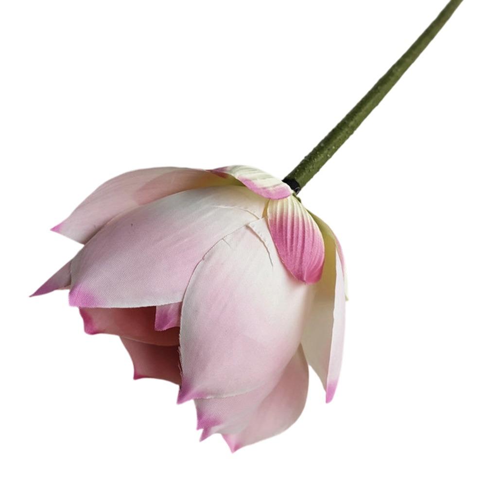 Long Stem Simulation Lotus Flower Green Plant Faux Flower  Floral Arrangement