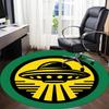 1pc UFO Alien Office Round Area Rug, Indoor Mat Suitable For Office, Under Office Chairs Bedroom Living Room Home Decor, Room Deco