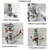 Christmas Snowman Disco Ball Statue Reflective Winter Decoration, With Knitted Scarf And Hat, Suitable For Holiday Fireplaces, Holiday Gatherings