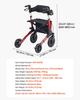 Rollator Walker with Seat for Seniors, Ultra Compact 3-Fold Rolling Walker, Lightweight Aluminum Mobility Walking Aid with PU Solid Wheels, Adjustable