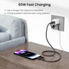 Basesailor 4 in 1 USB Type C Charging Cable 3M 60W Fast Charging Cord Type C Lightning Micro USB ...