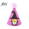 Cute Pet Party Hat Halloween Pointed Hat, Ghost Witch Pumpkin Cat Pom-pom Costume for Cats And Small Dogs Holiday Accessory Photo
